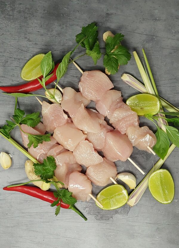 4 Diced Chicken Kebabs 112gm