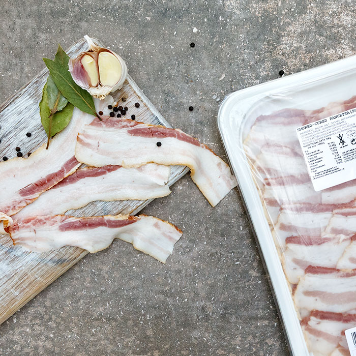 Smoked Pancetta Sliced 200gm Sykes House Farm