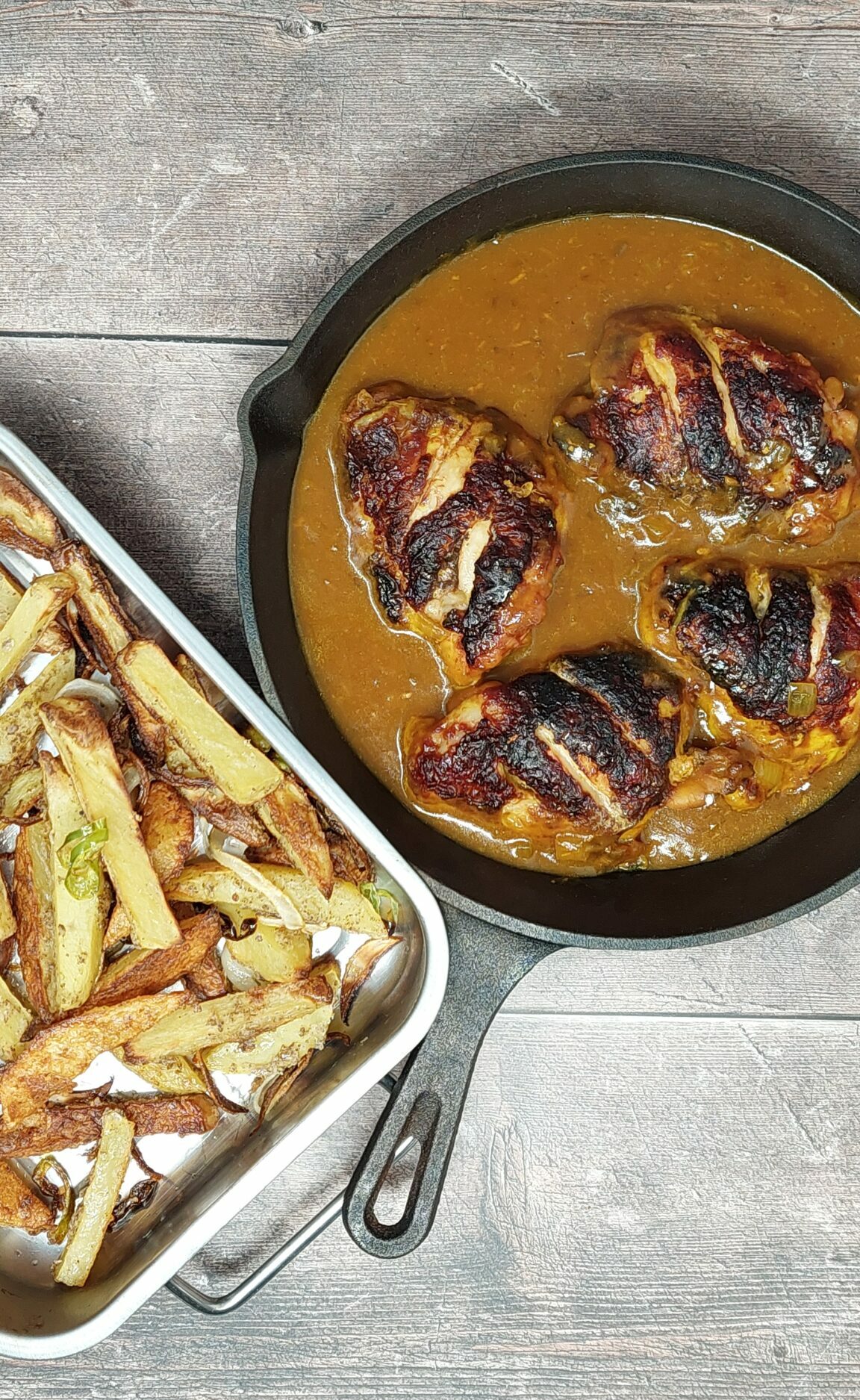 Chinese Chicken Curry with Salt &amp; Pepper Chips - Sykes House Farm