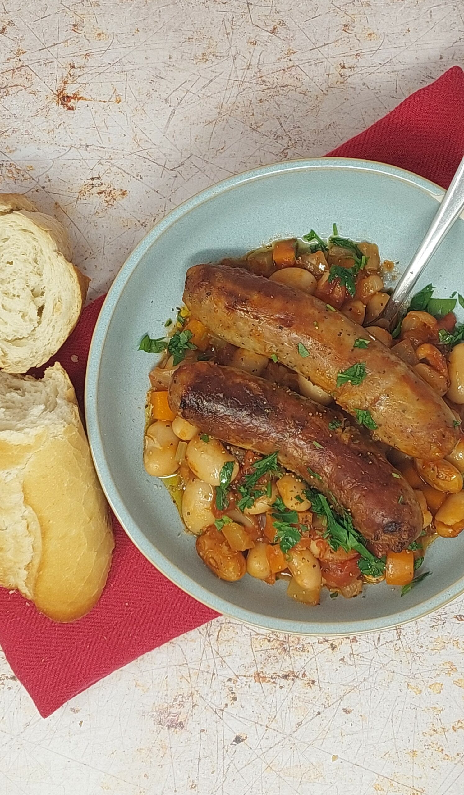 CRACKED PEPPER SAUSAGE CASSOULET Sykes House Farm