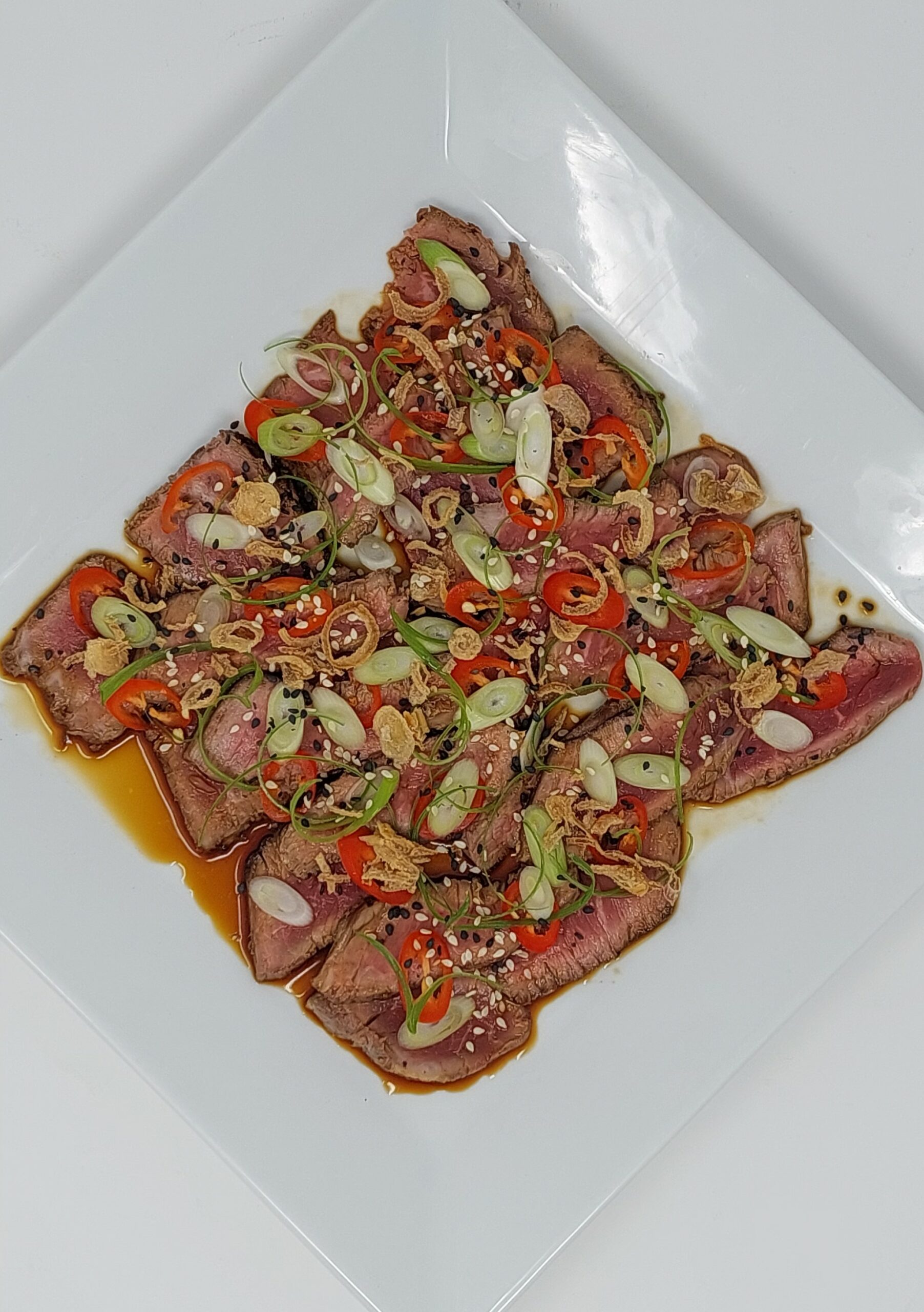 BEEF TATAKI with LIME PONZU DRESSING - Sykes House Farm