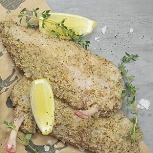 2 French Trimmed Chicken Supremes in Lemon Pepper Coater